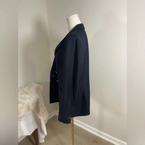 Reiss Larsson navy double breasted twill blazer - Picture 16 of 16